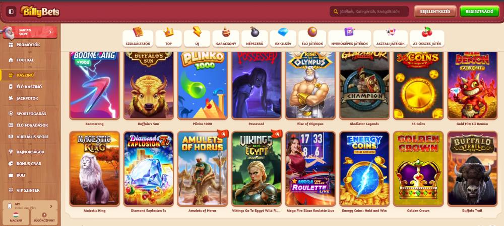 Billybets új online casino