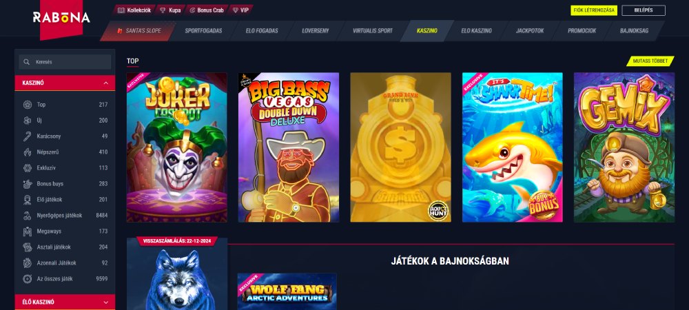 Rabona új online casino